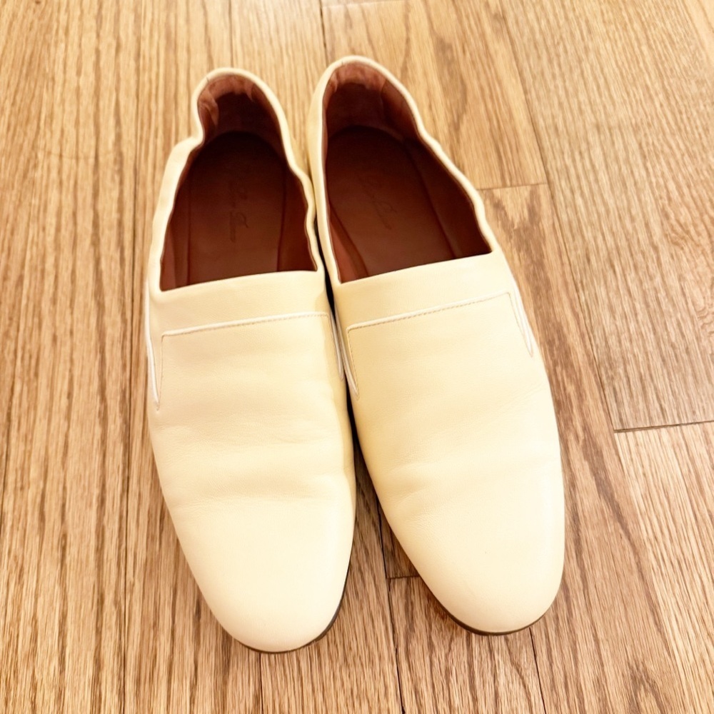 Loro Piana flat all leather lambskin  shoes 39
